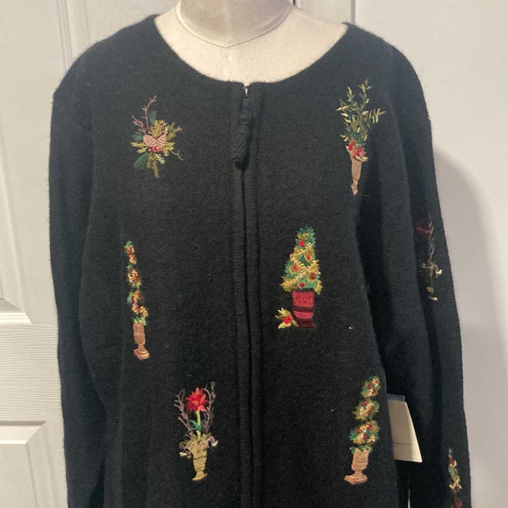 New Susan Bristol wool Christmas sweater 2X